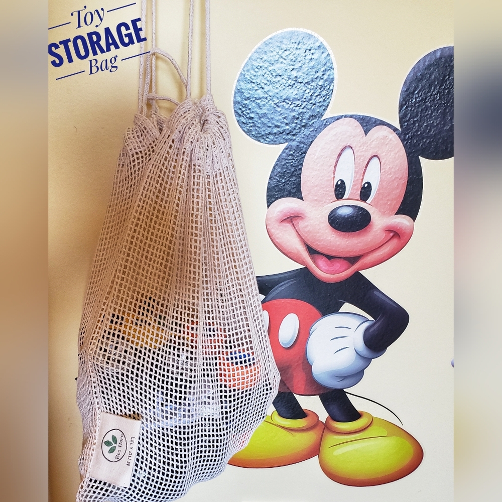 Toy storage bag 3 pcs, Reusable Mesh Storage Bqg